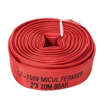 Furtun pompier 2' 20m 8bar fara capete ROSU