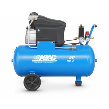 Compresor de aer cu piston - 1.5 kW, 220 L/min, 10 bari - Rezervor 50 Litri - ABAC-MONTE-CARLO-L20