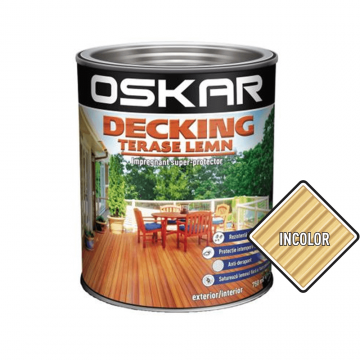 Lac pentru lemn Oskar Decking, antiderapant, incolor, 0.75 l