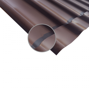 Tigla metalica maro RAL 8017, grosime 0,4 mm, 1,190 x 2,220 m