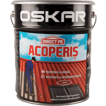 Vopsea Oskar Direct pe acoperis, caramiziu, exterior, 10 l