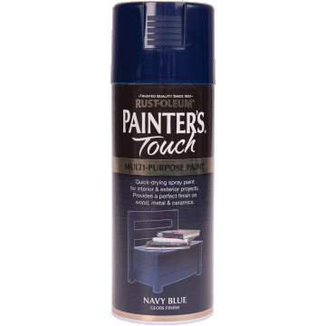 Vopsea spray decorativa Rust-Oleum Painter`s Touchs, albastru marin, lucios, interior/exterior, 400 ml