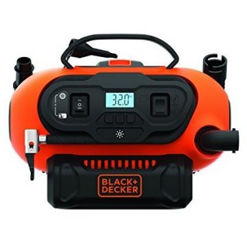 BLACK + DECKER battery compressor BDCINF18N-QS, 18 Volt, 11bar, air pump (orange / black, without battery and charger)