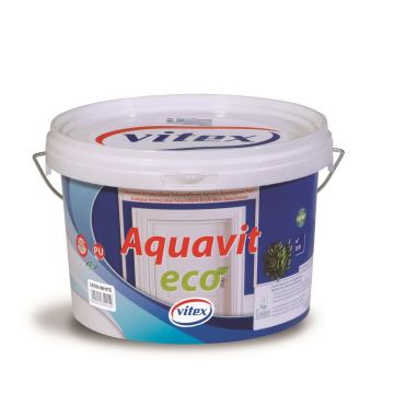 Email pentru lemn Vitex AQUAVIT ECO, interior/exterior, pe baza de apa, alb satin, 2.5 l