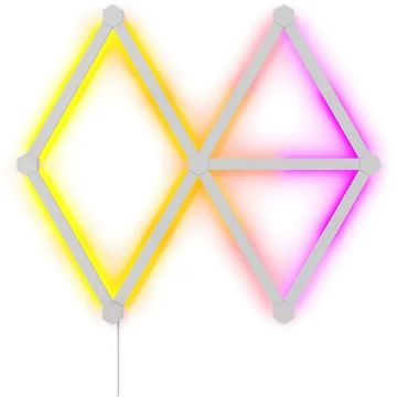 Kit 9 panouri luminoase Nanoleaf Lines Starter Kit, Wi-Fi, Senzor muzica, Control vocal