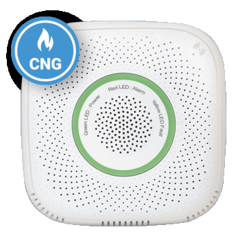 Senzor detector de gaz natural comprimat Shelly Gas CNG, Wireless, Alarma 70 dB, Notificari aplicatie