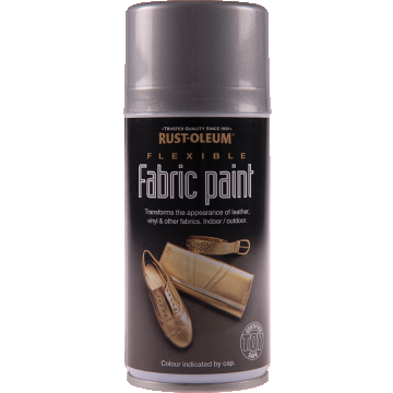 Vopsea spray pentru tesaturi, piele si vinil Rust-Oleum, argintiu, mat, interior, 150 ml