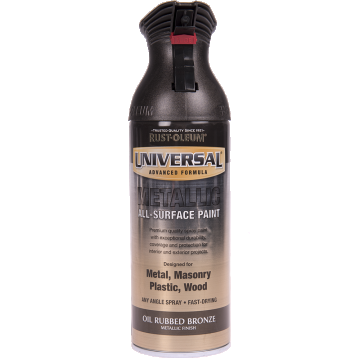 Vopsea spray, Rust-Oleum Universal, all-surface, lucios, oil rubbed bronze, 400 ml