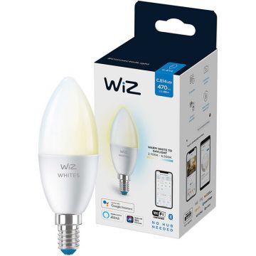 Bec LED inteligent Whites Wi-Fi C37 E14 4.9W (40W) 2700K-6500K 470 lumeni