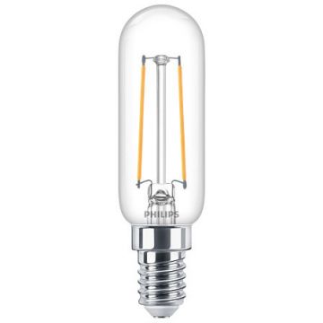 Bec LED lumanare/lustra vintage Philips Classic T25L E14 2.1W (25W) 250 lumeni lumina alba calda (2700K)