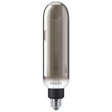 Bec LED vintage Philips Giant T65 intensitate luminosa reglabila E27 6.5W (20W) 200 lumeni lumina calda tip flacara (1800K) Fumuriu Bec LED vintage Philips Giant T65 intensitate luminosa reglabila E27 6.5W (20W) 200 lumeni lumina calda tip flacara (1800K) Fumuriu