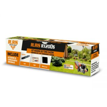 Kit Masina de Tuns Gazon RURIS RX 200s ,Cutit Functie Mulching, Filtru Aer, Bujie, kit Surub