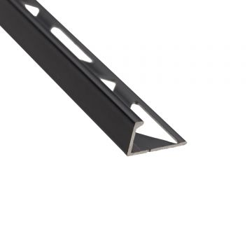 Profil de terminatie gresie/faianta SET S51 BLK, aluminiu, negru, 10 mm x 2,5 m