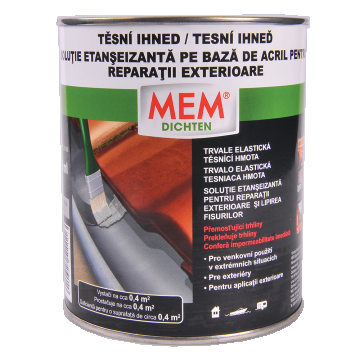 Solutie etanseizanta pe baza de acril pentru reparatii exterioare, MEM, gri, 750 ml