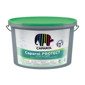 Vopsea lavabila interior Caparol Protect, cu ioni de argint, alb, 9 l