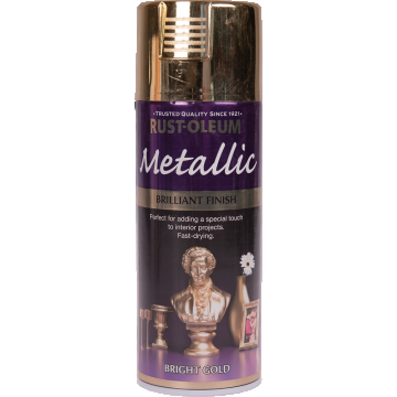 Vopsea spray Rust-Oleum Metallic, lucios, auriu luminos, 400 ml