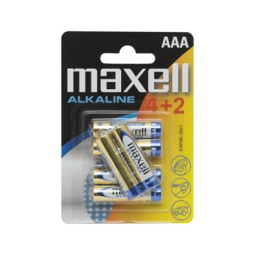Baterii Maxell Alcaline Aaa-lr03 4+2/blister