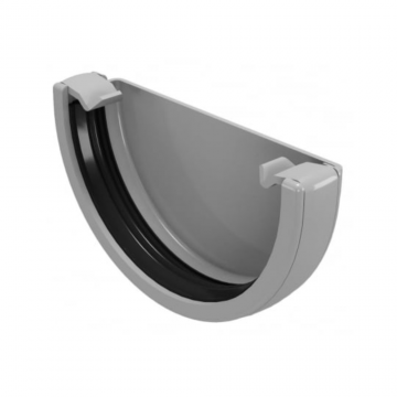 Capac jgheab PVC Devorex Classic, gri, diametru 120 mm