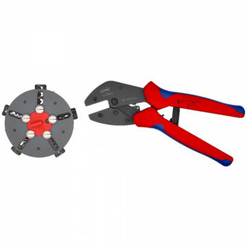 Cleste sertizare pini cu magazie pentru adaosuri, Knipex MultiCrimp 97 33 02