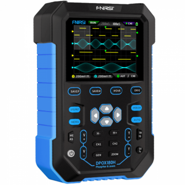 Osciloscop digital portabil cu generator de semnal, 2 canale, 500MS s, 180MHz, Fnirsi DPOX180H