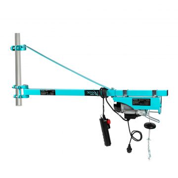 Palan electric, Electropalan, 800W, Greutate max. 500/250 Kg, Inaltime max. 6/12 m, DETOOLZ