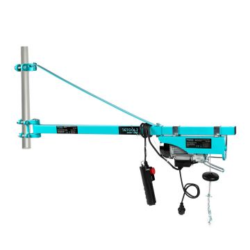 Palan electric, Electropalan, 800W, Greutate max. 500/250 Kg, Inaltime max. 6/12 m, DETOOLZ