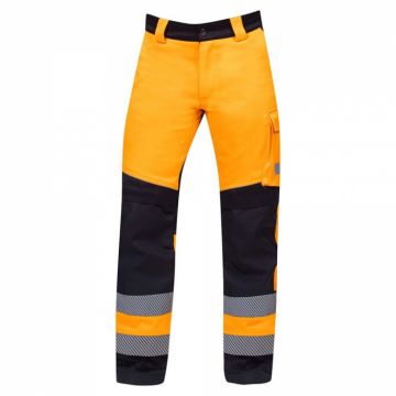 Pantaloni reflectorizanti de lucru in talie SIGNAL+ - portocaliu negru