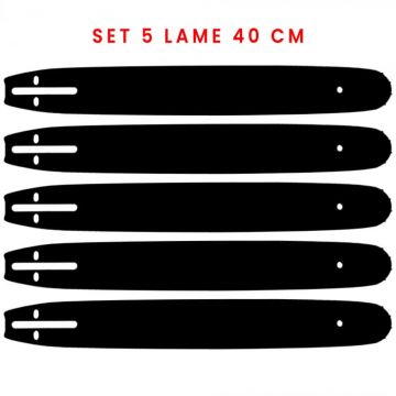 Set 5 Lame universale pentru motofierastrau ( Drujba ) , 40 cm, pas 0.325
