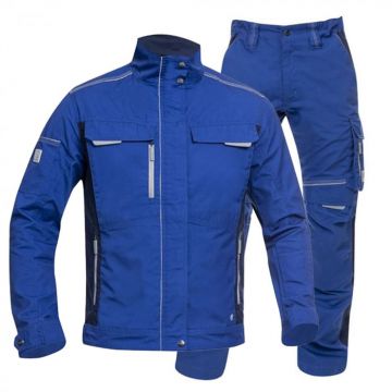 Set costum cu pantaloni de lucru in talie hidrofobizati URBAN+ - albastru bleumarin