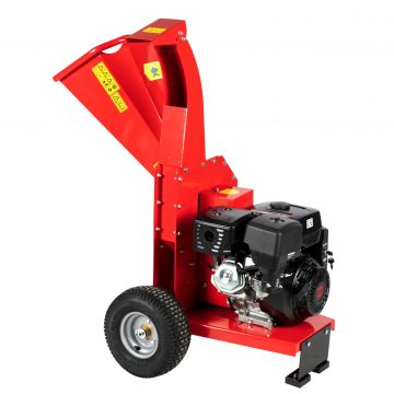 Tocator pentru crengi Micul Fermier, Ø100mm, motor benzina 15CP, pornire electrica, alimentare orizontala, pentru rumegus