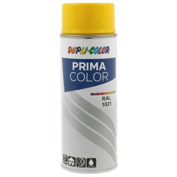 Vopsea spray Dupli-Color Prima, RAL 1021 galben lucios, 400 ml