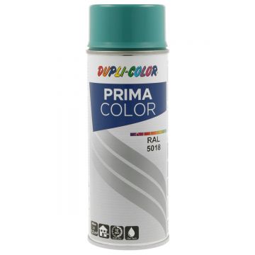 Vopsea spray Dupli-Color Prima, RAL 5018 albastru turcoaz, 400 ml