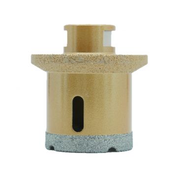 Carota Diamantata pentru ventil scurgeri in gresie portelanata, piatra, compozit, - diam. 45mm, 60mm 60° - Premium - DXDY.GOLDrill.45-6060deg
