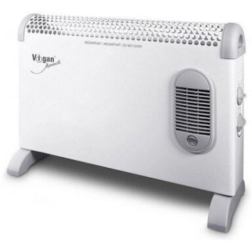 Convector 1800W 2.5kg Podea 3 Niveluri Putere Alb/Gri