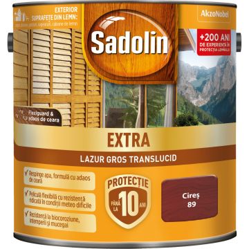 Lazura pentru lemn, Sadolin Extra, cires, exterior, 2.5 l