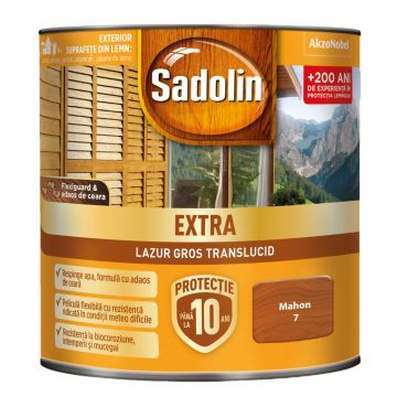 Lazura pentru lemn, Sadolin Extra, mahon, exterior, 0.75 l