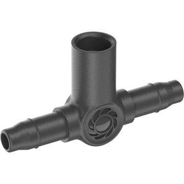Micro-Drip-System T-piece for spray nozzles/end drippers, 4.6mm (3/16), connection (dark grey, 5 pieces, model 2023)