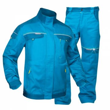 Set costum cu pantaloni de lucru in talie COOL TREND - albastru petrol