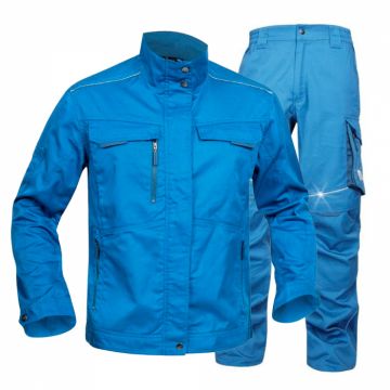 Set costum cu pantaloni de lucru in talie SUMMER - albastru