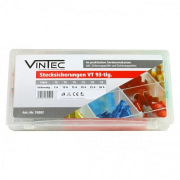 Set sigurante auto plate Vintec 74502, 93 piese