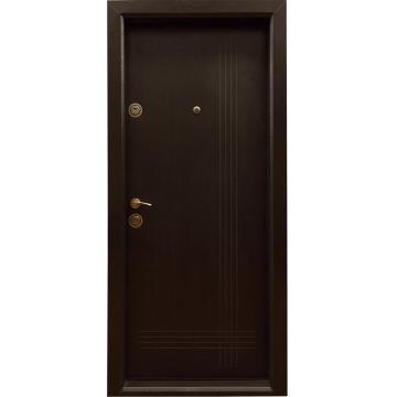Usa metalica intrare Arta Door 333, cu fete din MDF laminat, deschidere dreapta, culoare wenge, 880 x 2010 mm