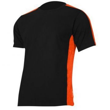 TRICOU BUMBAC NEGRU-PORTOCALIU - L