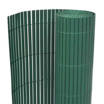 Gard de grădină cu două fețe verde 90 x 500 cm PVC