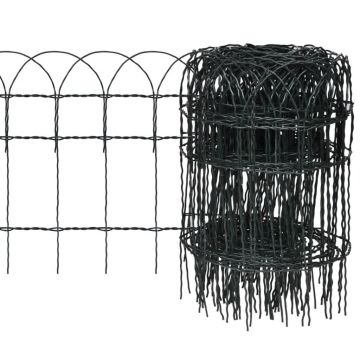 Gard delimitare grădină fier vopsit electrostatic 25 x 04 m