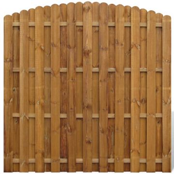 Panou de gard cu șipci alternative 180x(165-180) cm lemn pin