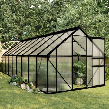 Seră antracit 931 m² aluminiu