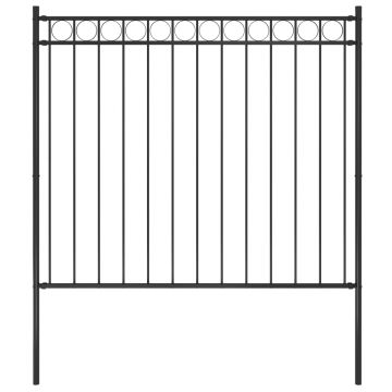 Gard de grădină negru 17 x 15 m oțel