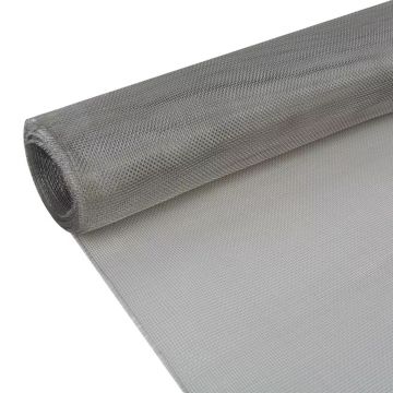 Plasă de sârmă argintiu 100 x 1000 cm oțel inoxidabil