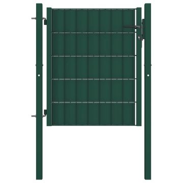 Poartă de gard verde 100 x 81 cm oțel