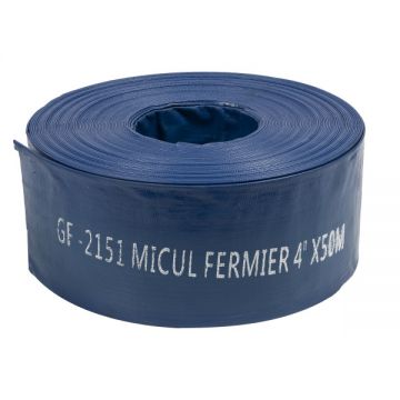Furtun pompieri Flat PVC 4 toli, 50 m 2 bar , Micul Fermier GF-2151